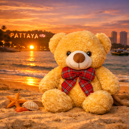 Romantic Teddy Bear 70 cm – Fast Delivery in 4 Days | GiftPattaya