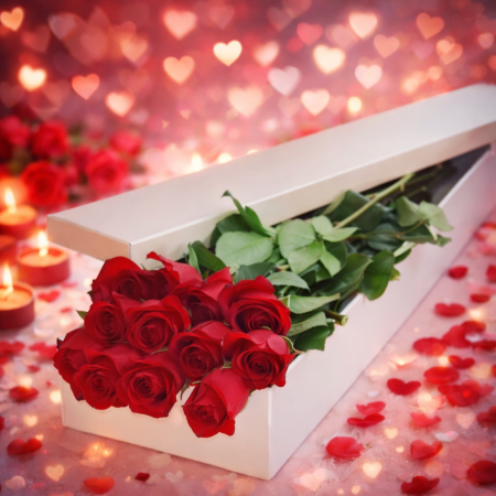  Luxury Flower Box with Premium Roses (Design 01) – Pattaya ROSE IN BOX - Foto 3