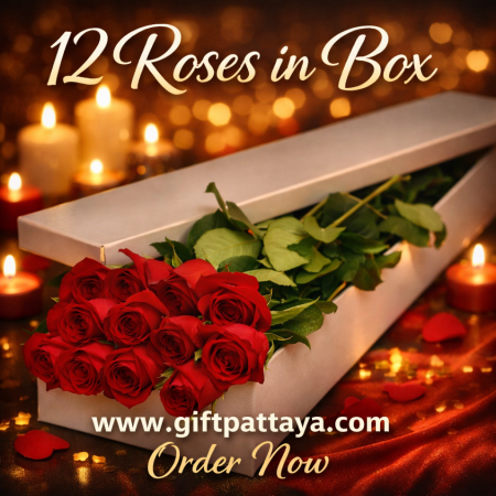 Luxury Flower Box with Premium Roses (Design 01) – Pattaya ROSE IN BOX - Foto 6