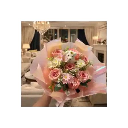  Artificial Flowers with 1 Mini Doll Last Chance Deals - Foto 1