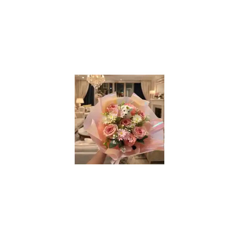  Artificial Flowers with 1 Mini Doll Last Chance Deals - Foto 1
