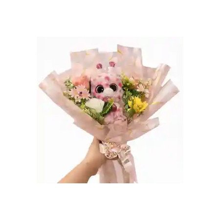  Money Bouquet with Artificial Flowers and doll and light Last Chance Deals - Foto 1