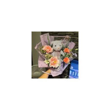Romantic Teddy Bear Bouquet - 3 