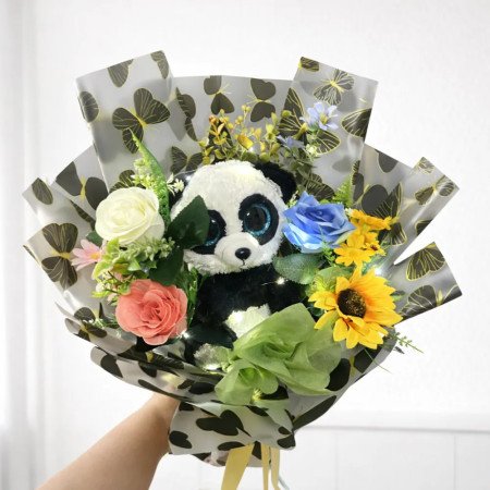 Panda Plush Bouquet Gift - 4 