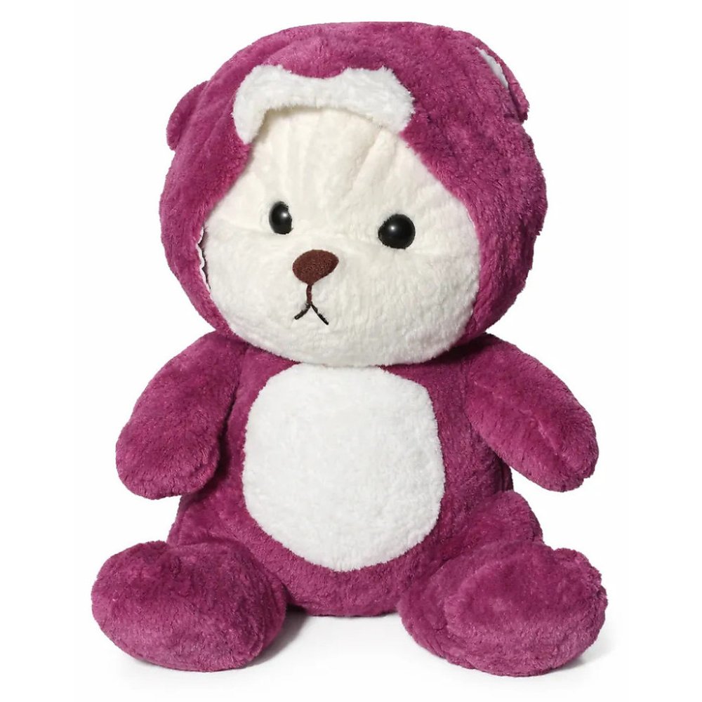 Purple plush teddy bear toy