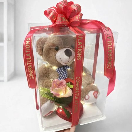 Romantic Teddy Bear and Necklace Set - 1 