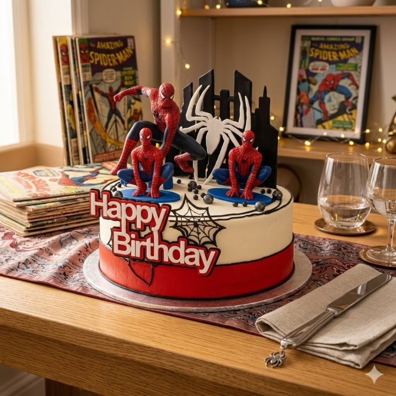 Τούρτα για πάρτι γενεθλίων με θέμα τον Spider-Man