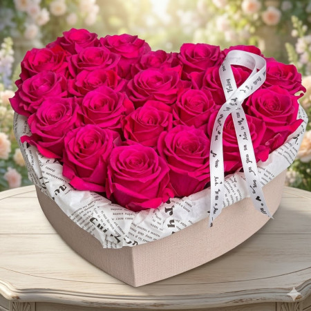 Roses in box for Valentine - 2 Roses in box for Valentine's Day | Regals romànticsSorprèn la teva persona estimada aquest Dia de