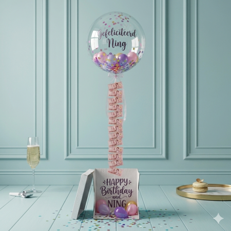  Personalized Money Pull Balloon in a Box – Custom Birthday Surprise MONEY GIFT - Foto 1