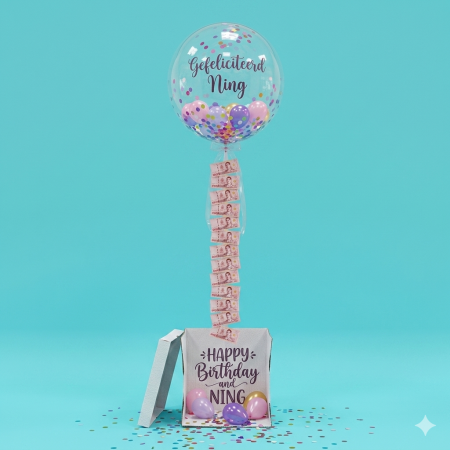  Personalized Money Pull Balloon in a Box – Custom Birthday Surprise MONEY GIFT - Foto 2