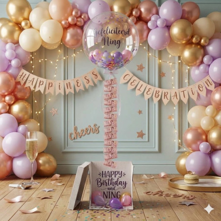 Personalized Money Pull Balloon in a Box | Shipping within Thailand