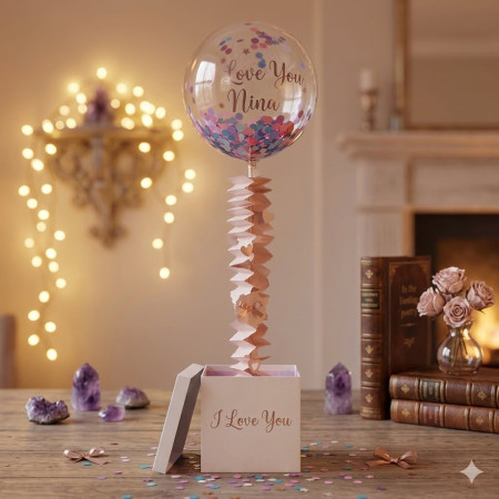 Personalized Money Pull Balloon in a Box | Shipping within Thailand