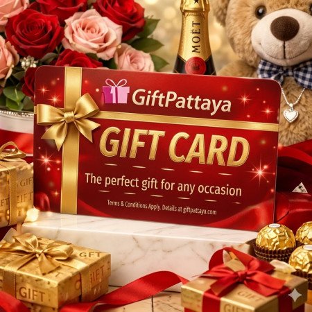 Κόκκινη χρυσή πολυτελής Δωροκάρτα GiftPattaya