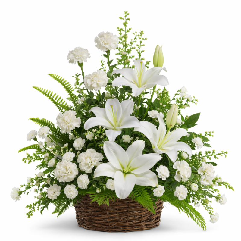 BASKET OF FLOWERS 31 - 8 Basket of Flowers 31 - Valentine's Day Gifts
