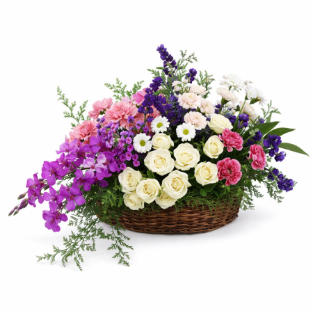 ตะกร้าดอกไม้สด รุ่น 32 - 8 ตะกร้าดอกไม้สด รุ่น 32 ดอกไม้และของขวัญพรีเมียม | Flower Delivery Pattaya
