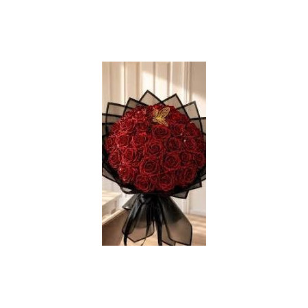 Red rose100 pc - 1 Ramo de rosas vermellas (100 pc) | Flores frescasIlumina calquera ocasión co noso impresionante ramo de 100 p