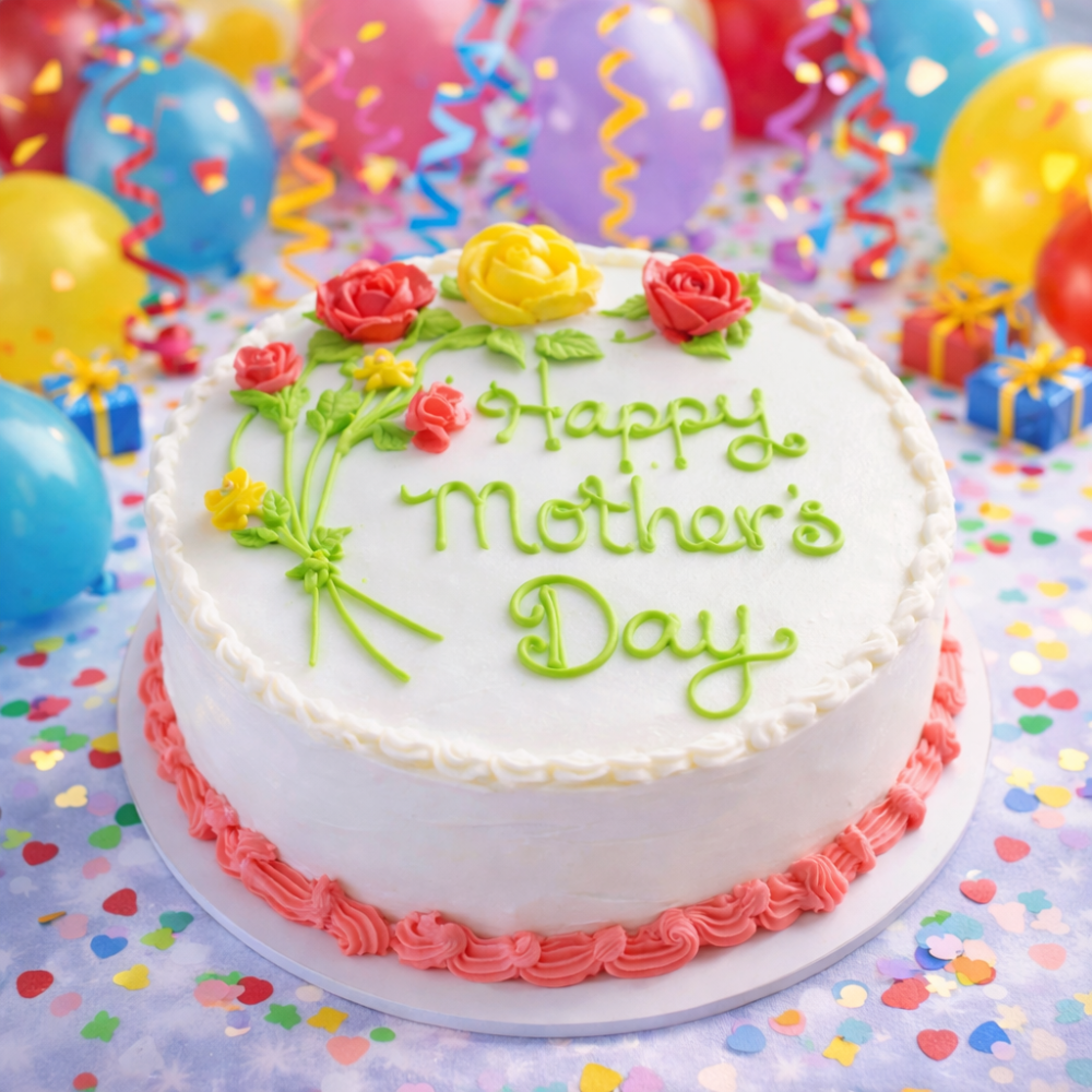 Floral Mother's Day celebration cake