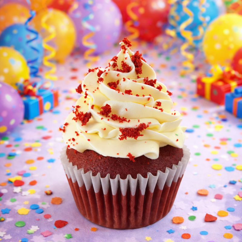 Red velvet cupcake cream frosting