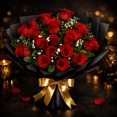  12 Roses Bouquet – Elegant Romantic Gift in Pattaya roses - Foto 13