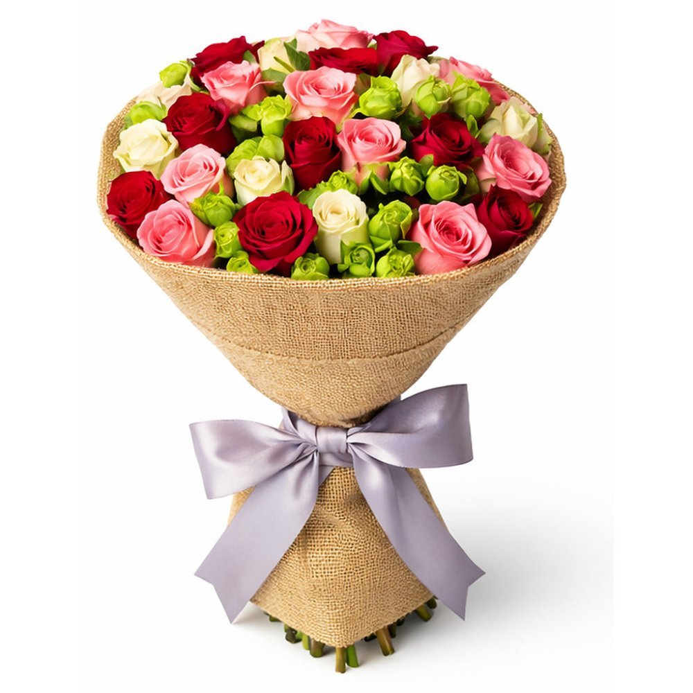 Pink and red rose bouquet