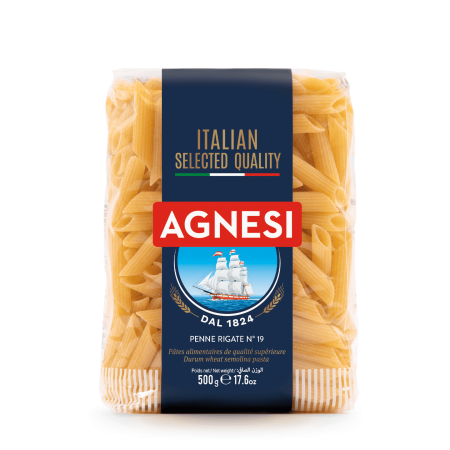 Agnesi Penne Rigate pasta package