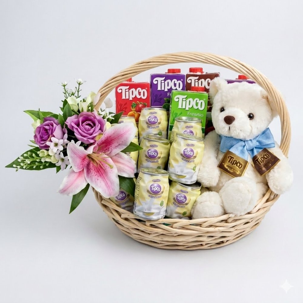 Tipco 禮物籃，內含泰迪熊