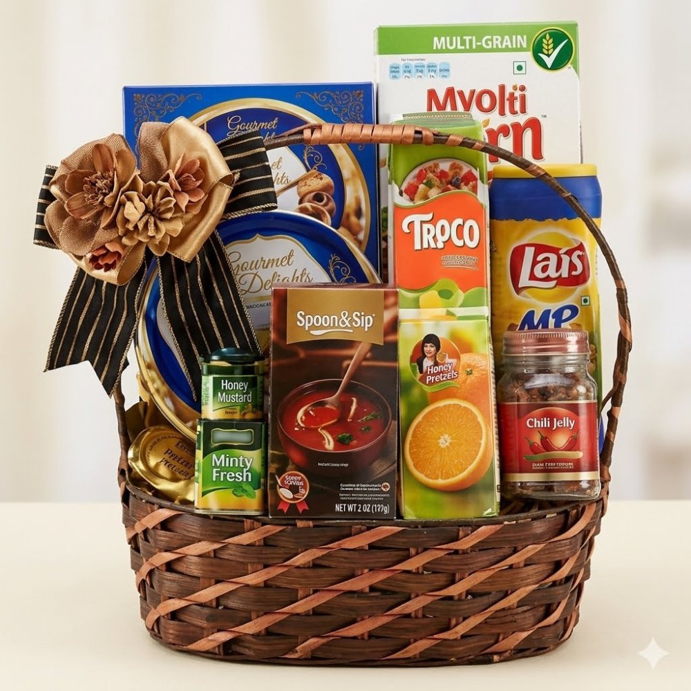 Cesta de regalo gourmet de lujo
