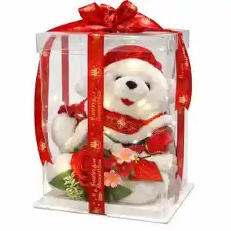 Boîte cadeau ours en peluche de Noël