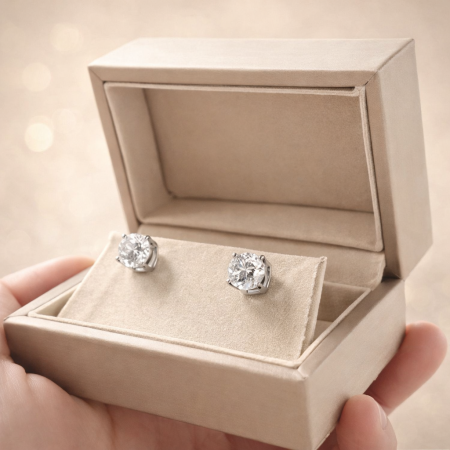 Emerald Moissanite Dangling Earrings 2ct - 1 