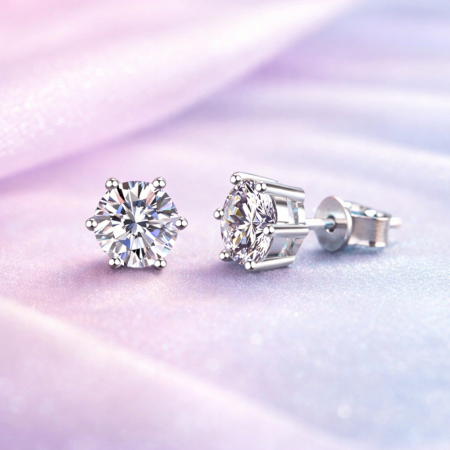 Opulent Oval Moissanite Earrings 2ct - 1 