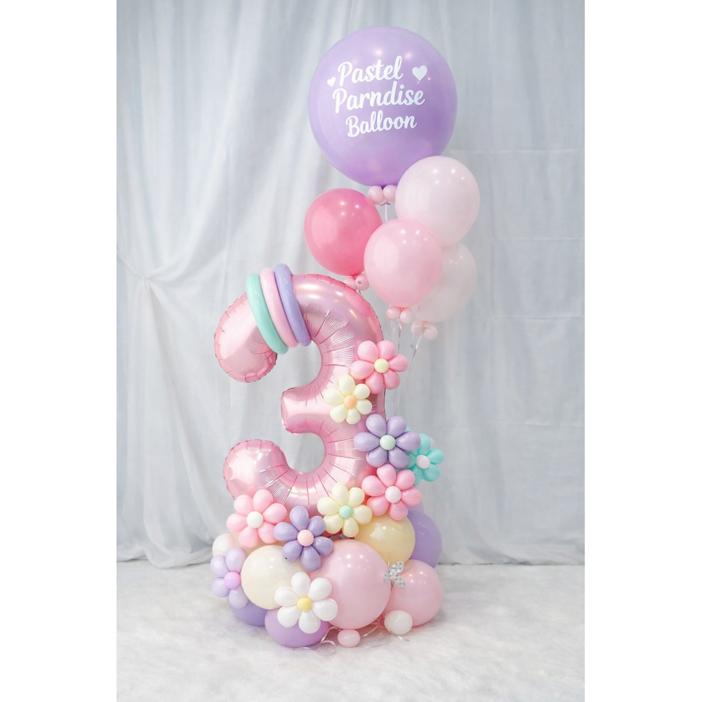 Pastellfarbene dekorative Partyballons