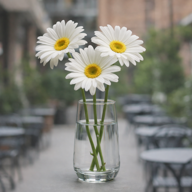  Triple Daisies Trio Vase of Flowers - Foto 1