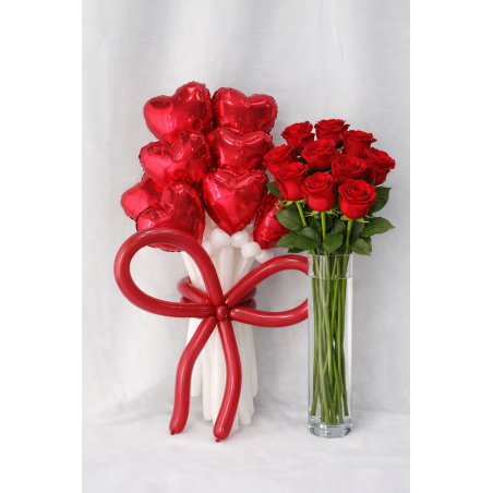 Ceramic heart balloons flower vase