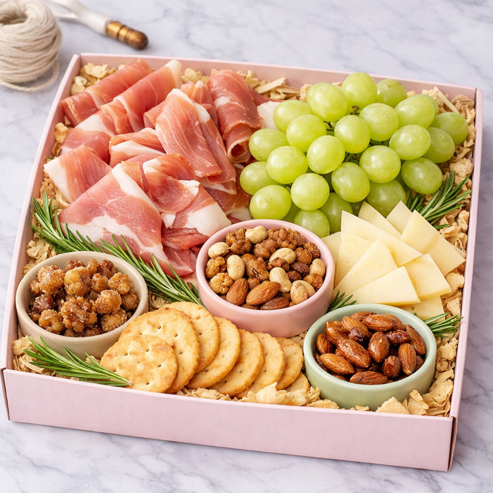 Gourmet charcuterie gift box platter