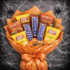 Halloween snack bouquet orange wrap
