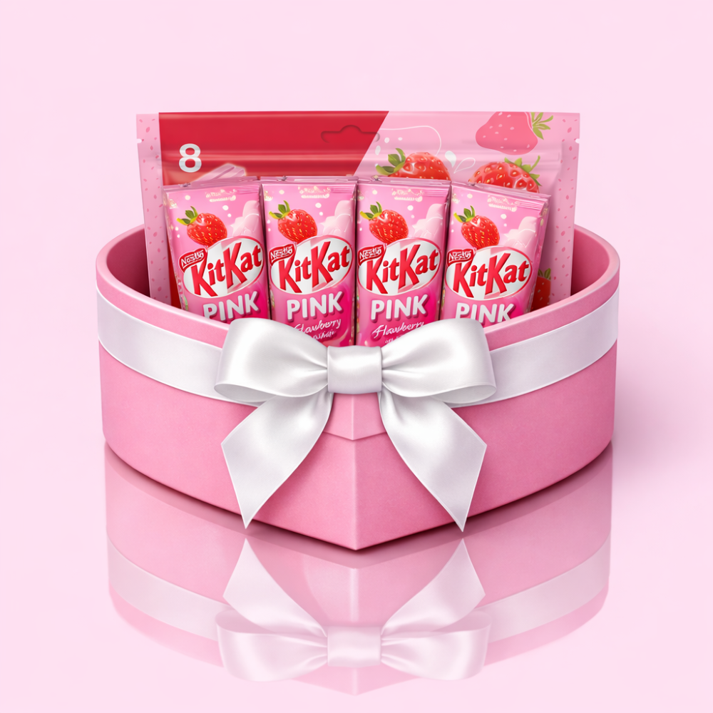 KitKat Ροζ κουτί δώρου καρδιά
