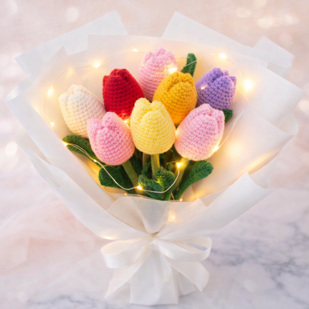  Lovely Tulip Crochet Bouquet Home - Foto 1