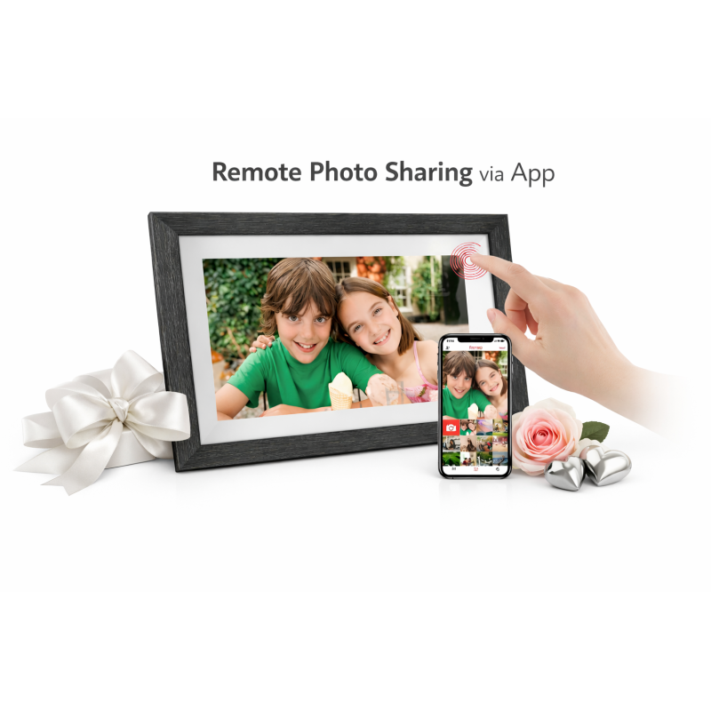 14″ Smart WiFi Photo Frame – IPS Touch, Remote Photo Sharing via App - 1 