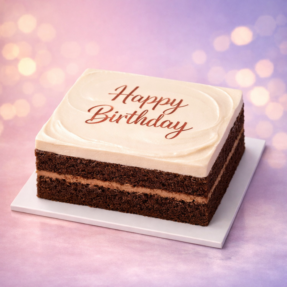 分层巧克力生日布朗尼蛋糕