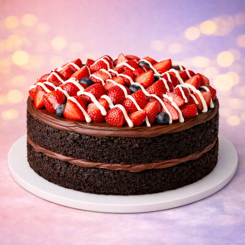 Chocolate Strawberry Cake 1lb - 1 