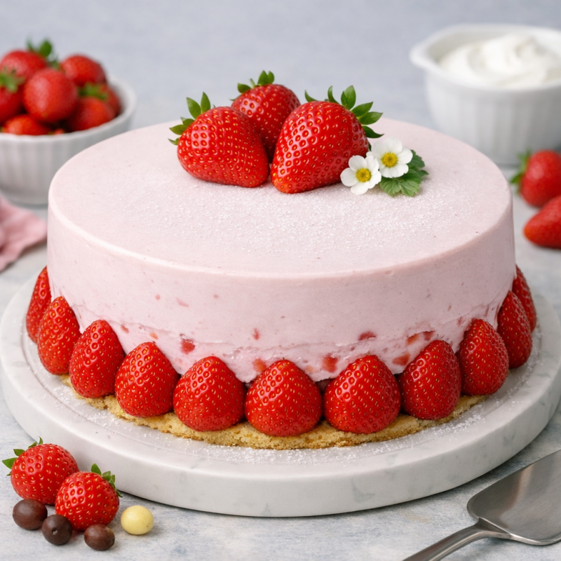 Strawberry Yogurt Cake 0.5lb - 1 