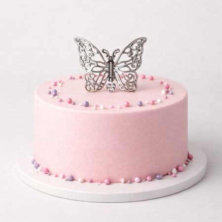 Pink Butterfly Cake 0.5lb - 1 