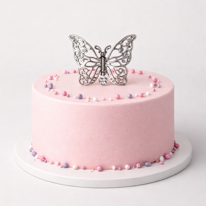 Pink Butterfly Cake 0.5lb - 1 