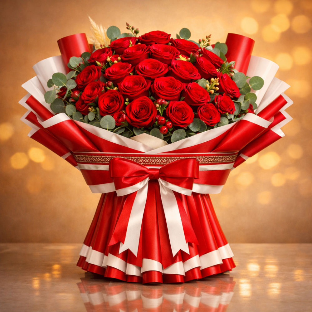 Luxe rozen boeket
