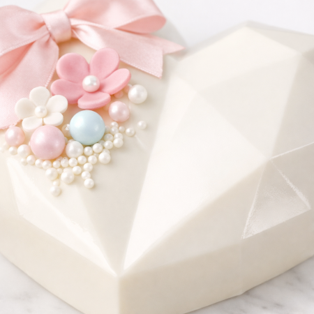 Smash White Heart Cake - 1 