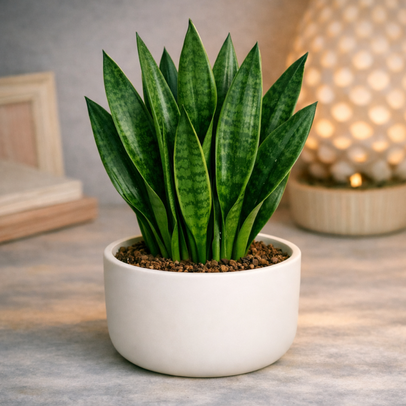 Γλάστρα Snake Plant Dracaena | Ζωντανό Εσωτερικό Φυτά - Πράσινο