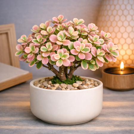 Miniature faux pink elephant bush