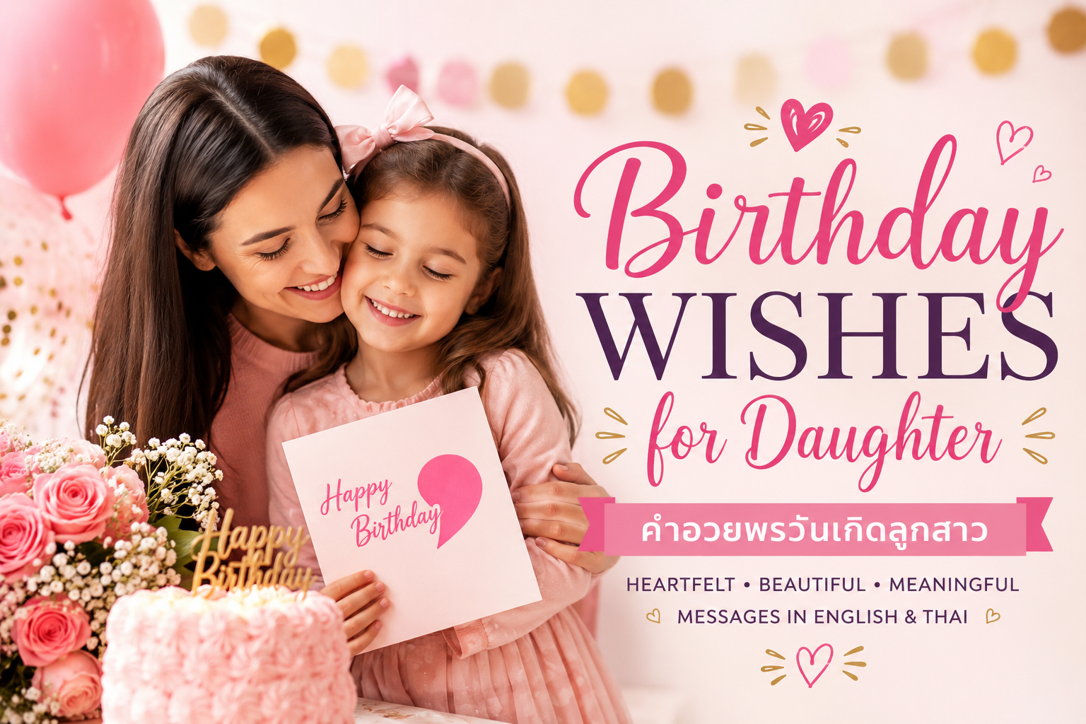 Best Birthday Wishes for Daughter (คำอวยพรวันเกิดลูกสาวที่ดีที่สุด)