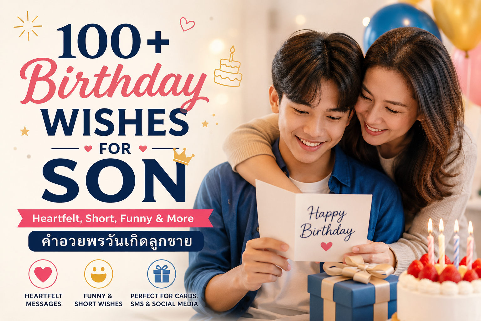 Birthday Wishes for Son (คำอวยพรวันเกิดลูกชาย)