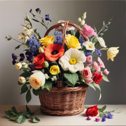Basket of Flowers - Flowers Online | Flower Delivery | Shops of Gifts Pattaya